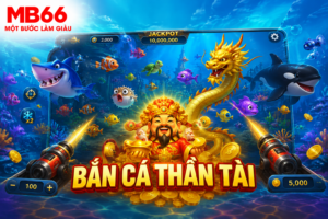 Giao diện Bắn Cá Thần Tài với đại dương rực rỡ và nhiều loài cá xuất hiện