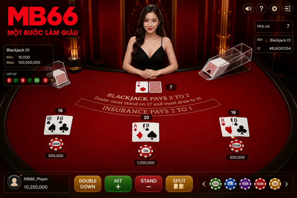 Tìm hiểu về Blackjack tại nhà cái MB66