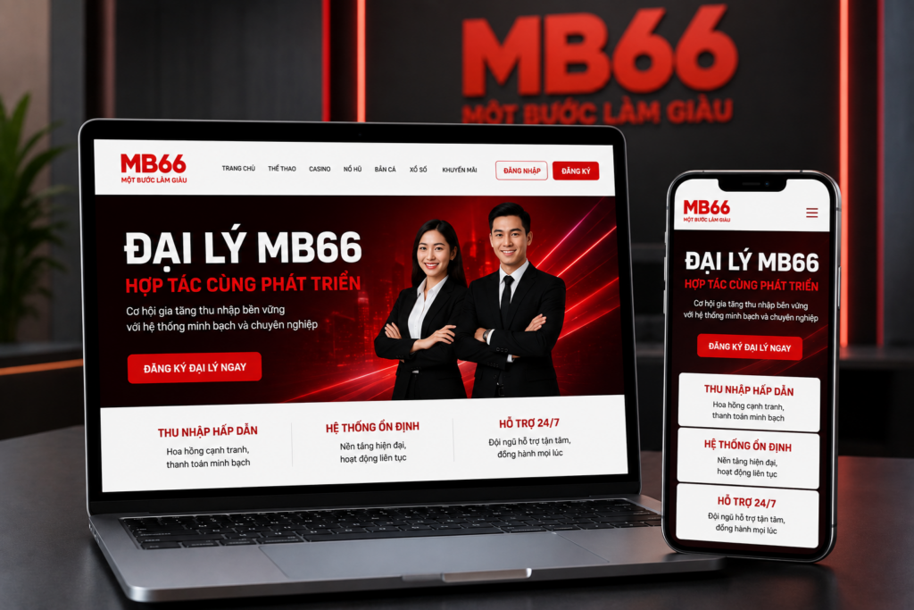 Giao diện chương trình Đại Lý MB66 trên máy tính và điện thoại