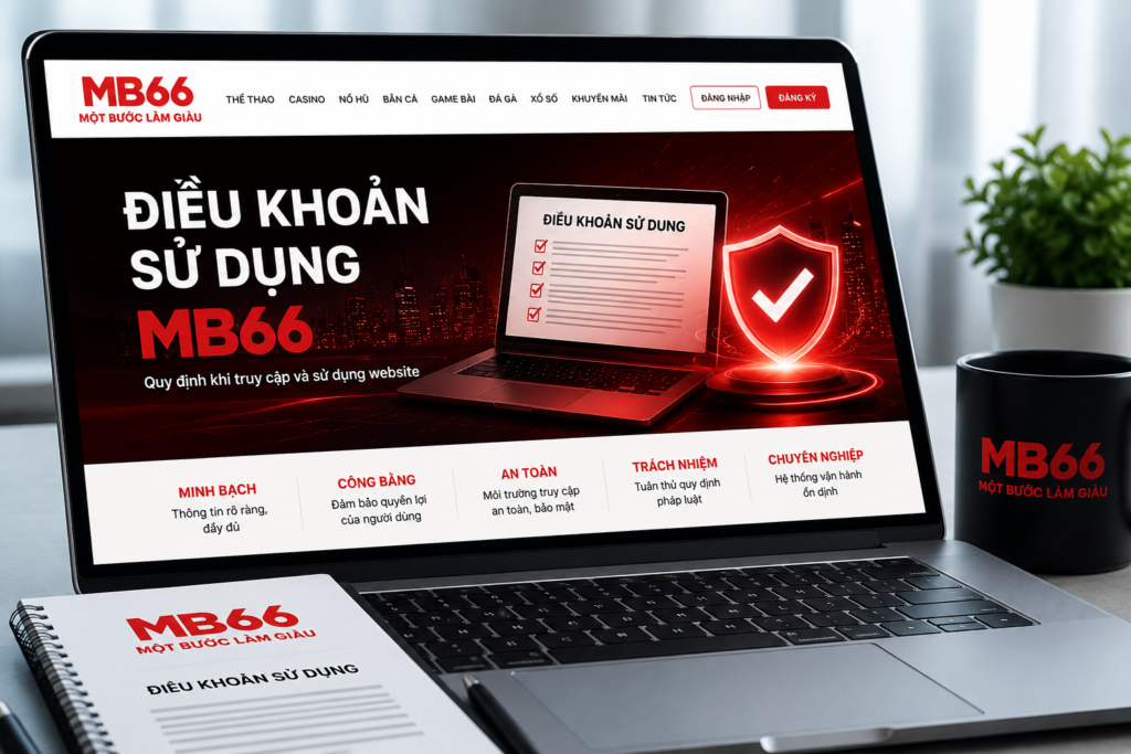 Giao diện trang Điều Khoản Sử Dụng MB66 trên website