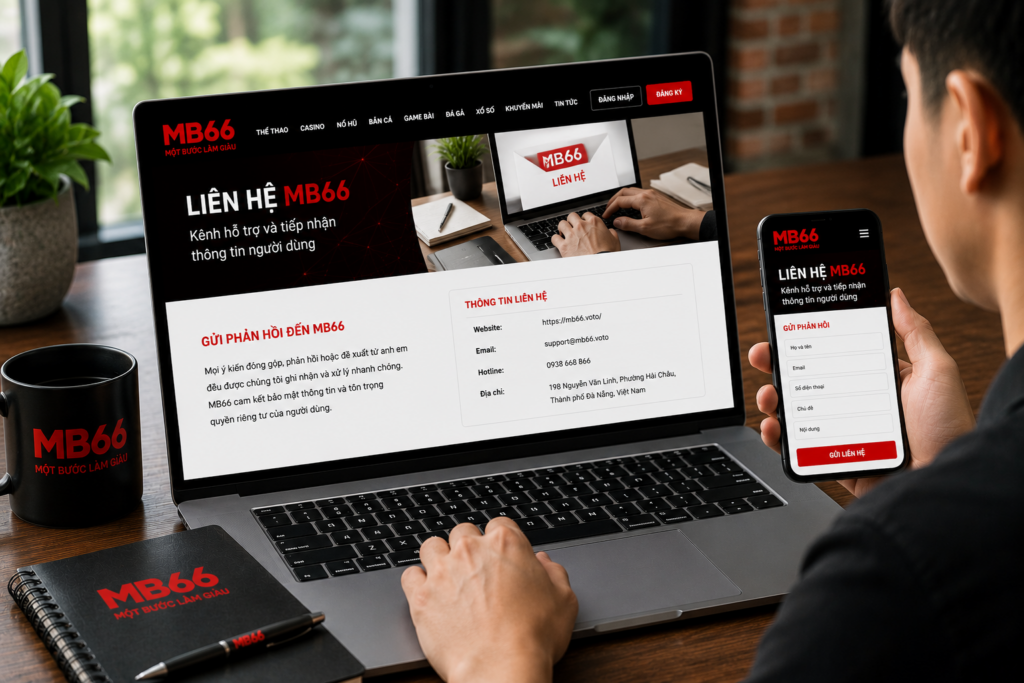 Người dùng gửi phản hồi tới MB66 qua email và biểu mẫu liên hệ