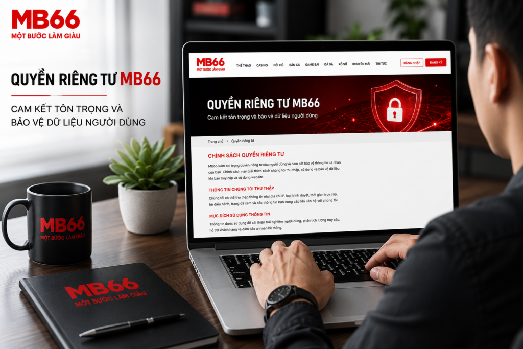 Giao diện trang Quyền Riêng Tư MB66 với nội dung bảo vệ dữ liệu người dùng
